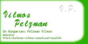 vilmos pelzman business card